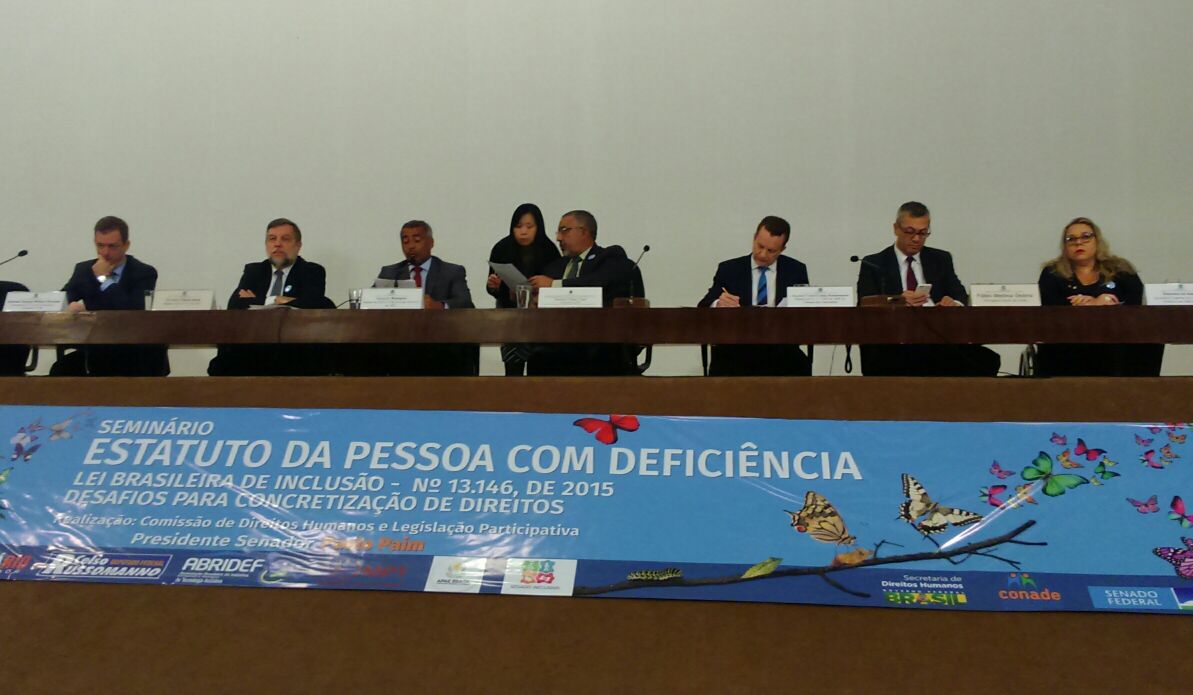 Seminário “Estatuto da Pessoa com Deficiência" ocorreu em Brasília.